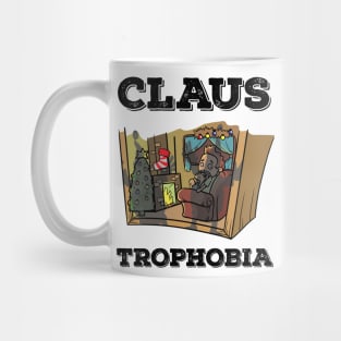 Claustrophobia Santa Claus Pun Funny Christmas Horror Gift Mug